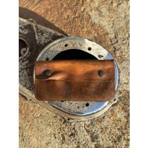画像: VINTAGE 70s HARLEY DAVIDSON BAR&SHIELD WING LOGO LETHER WALLET