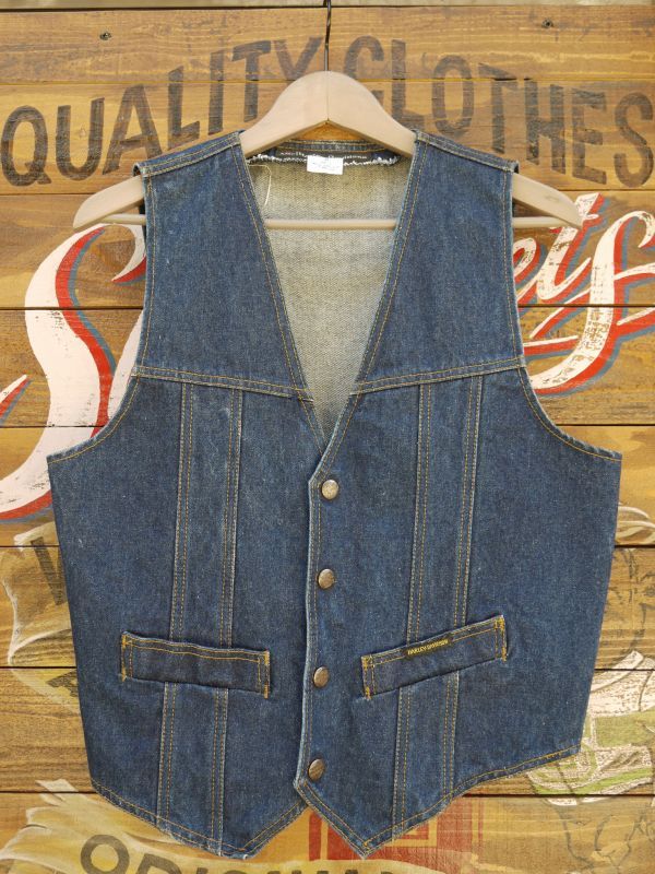 画像1: AMF HARLEY DAVIDSON VINTAGE DENIM VEST M