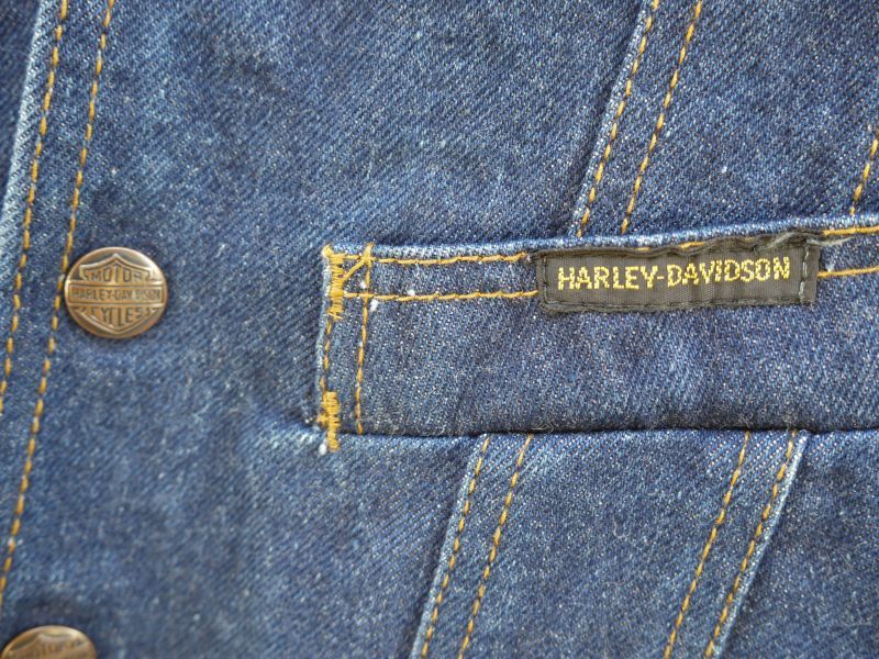 画像5: AMF HARLEY DAVIDSON VINTAGE DENIM VEST M