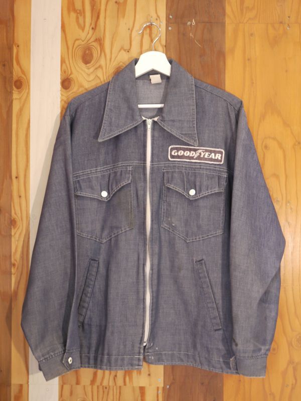 画像1: GOOD YEAR OFFICIAL DENIM JACKET L