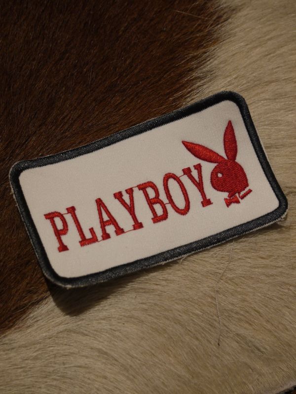 画像1: PLAYBOY VINTAGE PATCH DEAD STOCK WHITE×RED