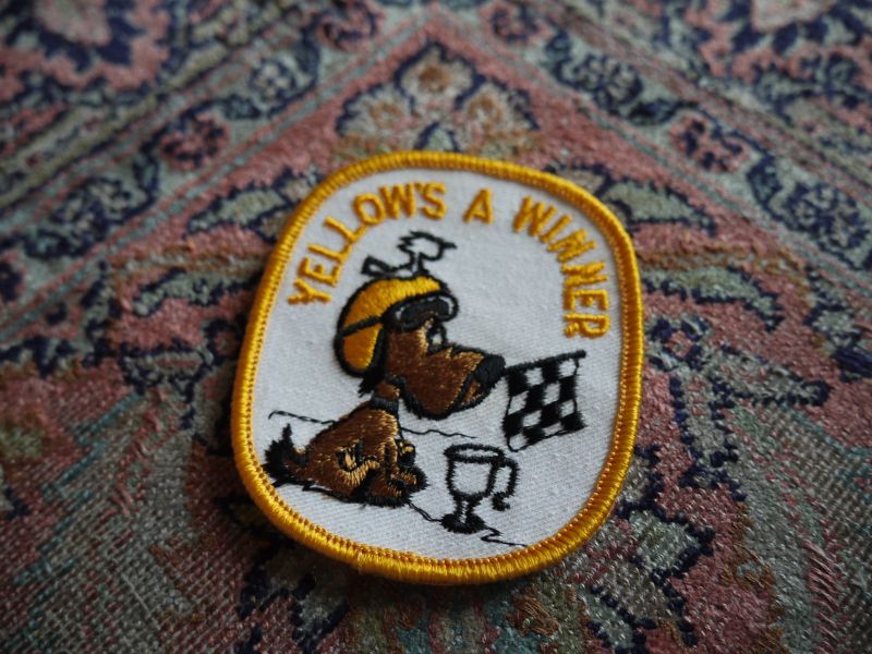 画像1: YELLOW'S A WINNER VINTAGE PATCH DEAD STOCK