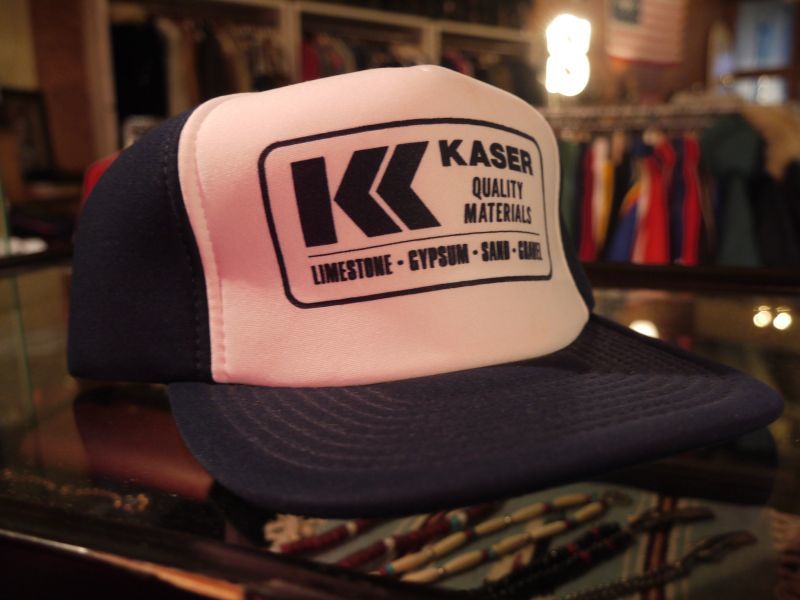 画像1: KASER QUALITY MATERIALS VTG MESH CAP NAVYxWHITE