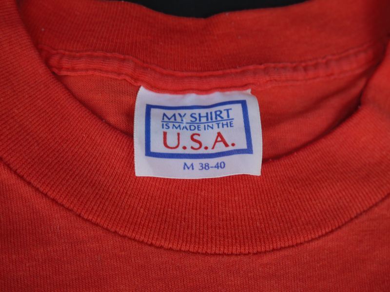 画像4: PEACE STAR&STRIPES US MADE VTG T-SHIRT RED M