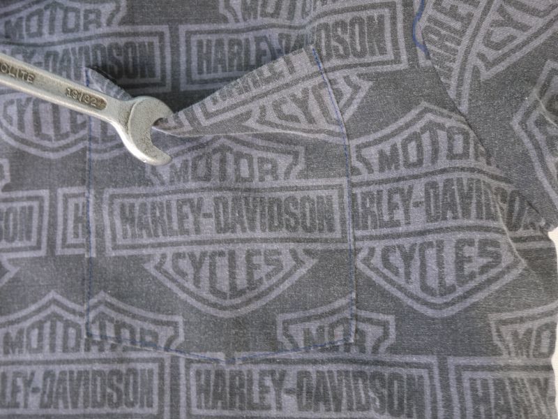 画像3: HARLEY DAVIDSON BAR&SHIELD LOGO VINTAGE FABRIC OPEN COLOR SHIRT M