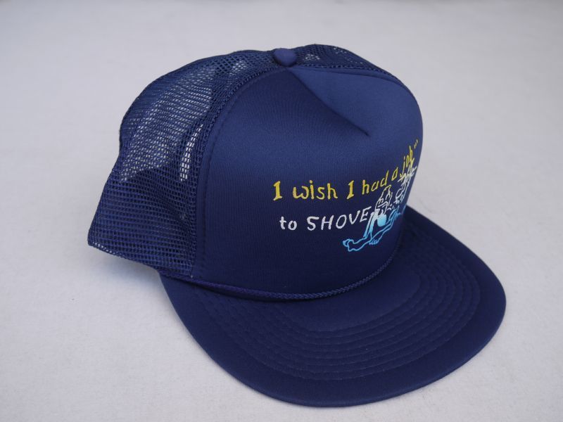 画像2: 80s CONTEMPORARY ADVERTISEMENT FUNNY TRUCKER SNAP BACK CAP NAVY (1)