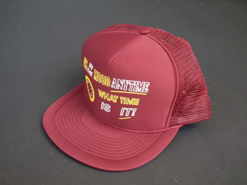 画像1: 80s CONTEMPORARY ADVERTISEMENT FUNNY TRUCKER SNAP BACK CAP BURGUNDY (1)