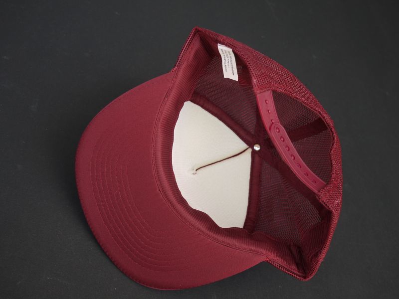 画像4: 80s CONTEMPORARY ADVERTISEMENT FUNNY TRUCKER SNAP BACK CAP BURGUNDY (1)