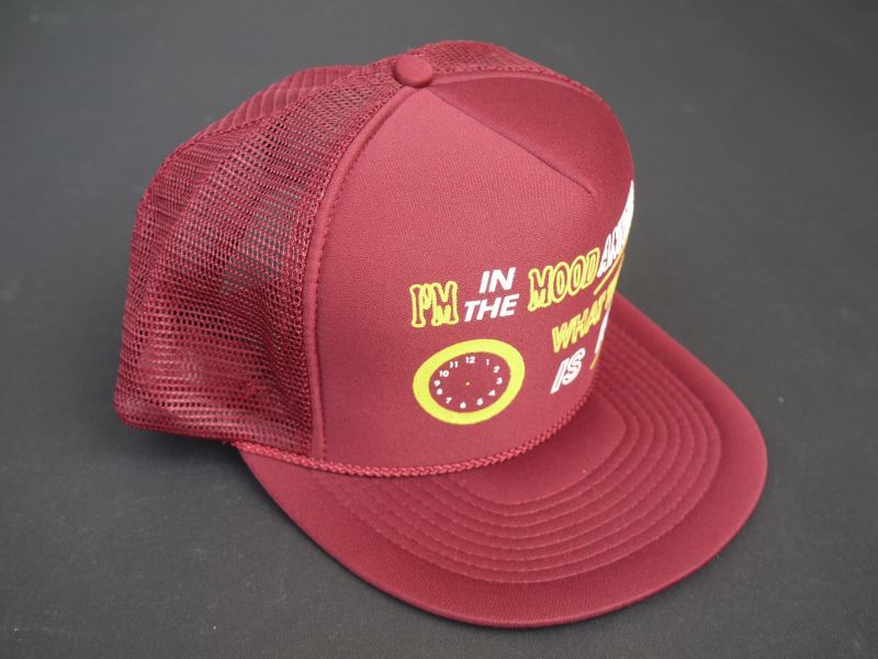 画像2: 80s CONTEMPORARY ADVERTISEMENT FUNNY TRUCKER SNAP BACK CAP BURGUNDY (1)