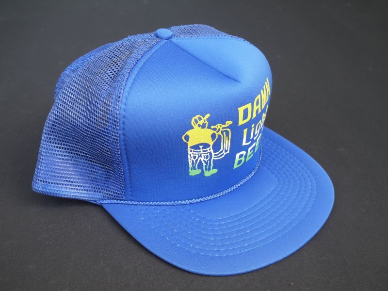 画像2: 80s CONTEMPORARY ADVERTISEMENT FUNNY TRUCKER SNAP BACK CAP BLUE (3)