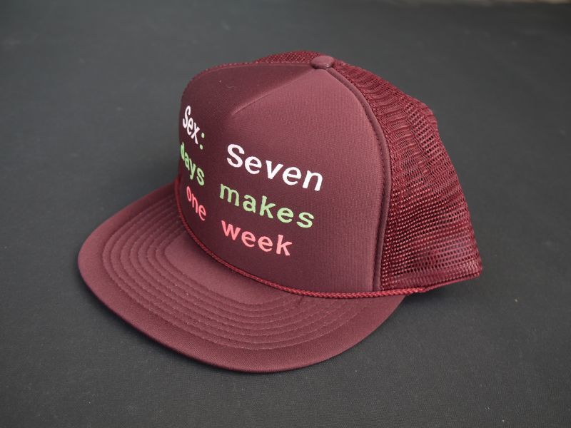 画像1: 80s CONTEMPORARY ADVERTISEMENT FUNNY TRUCKER SNAP BACK CAP BURGUNDY (3)