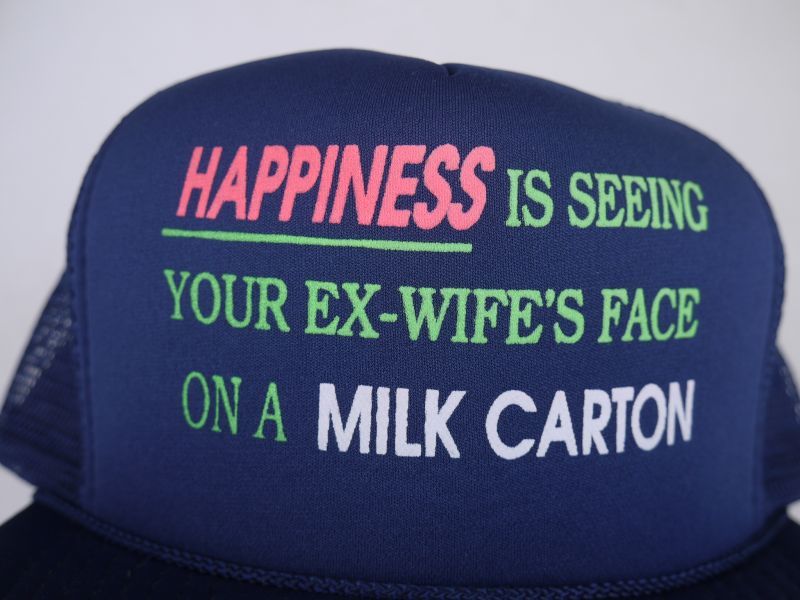 画像3: 80s CONTEMPORARY ADVERTISEMENT FUNNY TRUCKER SNAP BACK CAP NAVY (5)