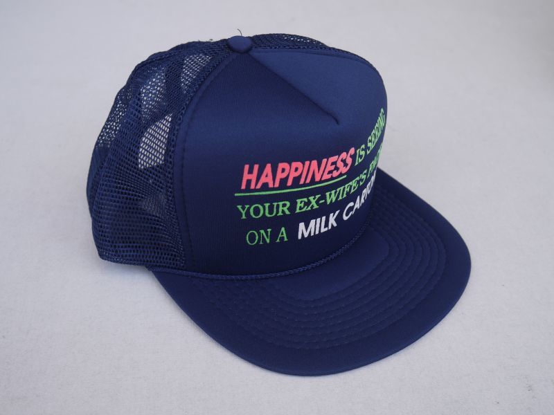 画像2: 80s CONTEMPORARY ADVERTISEMENT FUNNY TRUCKER SNAP BACK CAP NAVY (5)