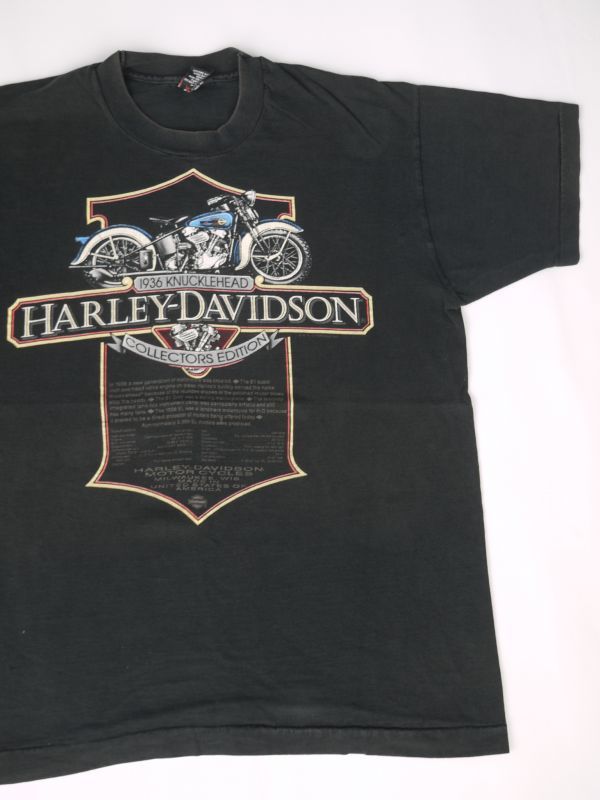 画像1: HARLEY DAVIDSON OF LIMA,OHIO VTG T-SHIRT BLACK L