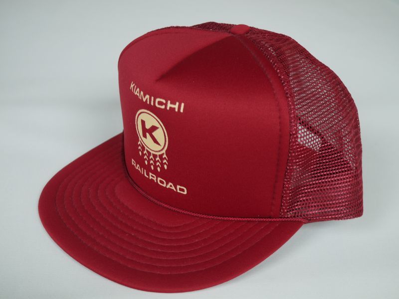 画像1: KIAMICHI RAILROAD VTG SNAPBACK MESH CAP WINERED