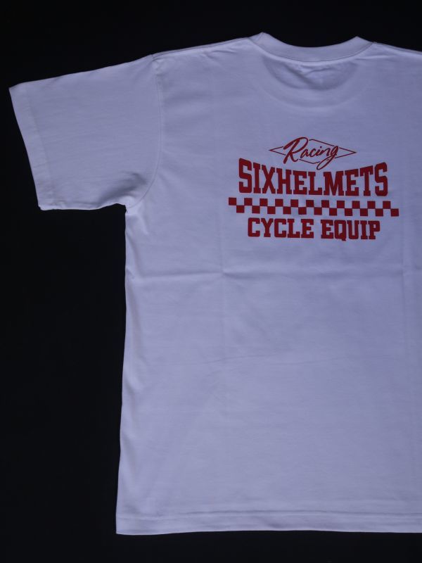 画像1: SIXHELMETS RACING CYCLE EQUIP T-SHIRT WHITE×RED