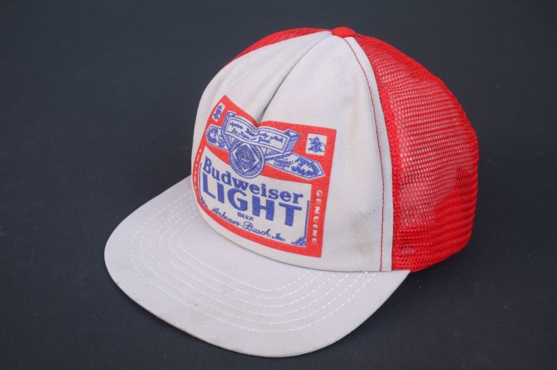 画像1: BUDWEISER VTG TRUCKER MESH CAP GRAY×RED