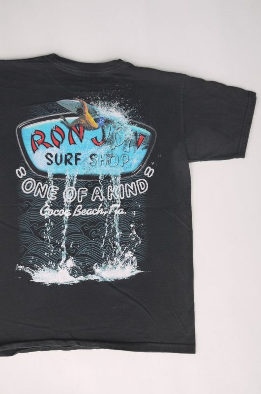 画像1: RONJON SURF SHOP VTG T-SHIRT BLACK COCOA BEACH S