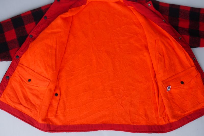 画像3: UNKOWN VTG WOOL REVERSIBLE JACKET RED×BLACK&SAFETY ORANGE L