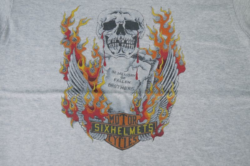 画像3: SIXHELMETS MC "IN MEMORY OF FALLEN BROTERS" T-SHIRT GRAY