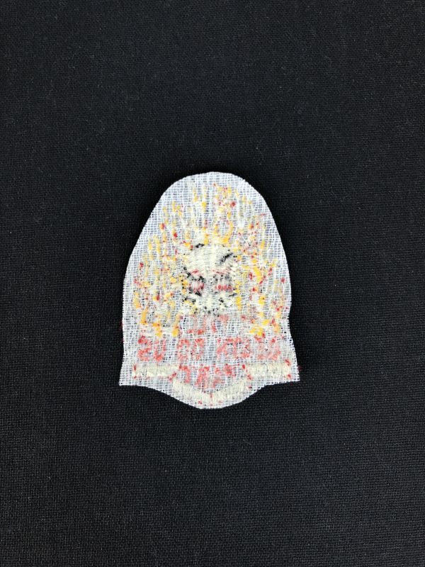 画像2: NOS 80s SKULL FLAMES DEATH PATCH