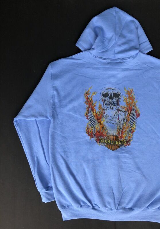 画像1: SIXHELMETS MC " IN MEMORY OF FALLEN BROTHERS" ZIPUP HOODIE SAXE BLUE