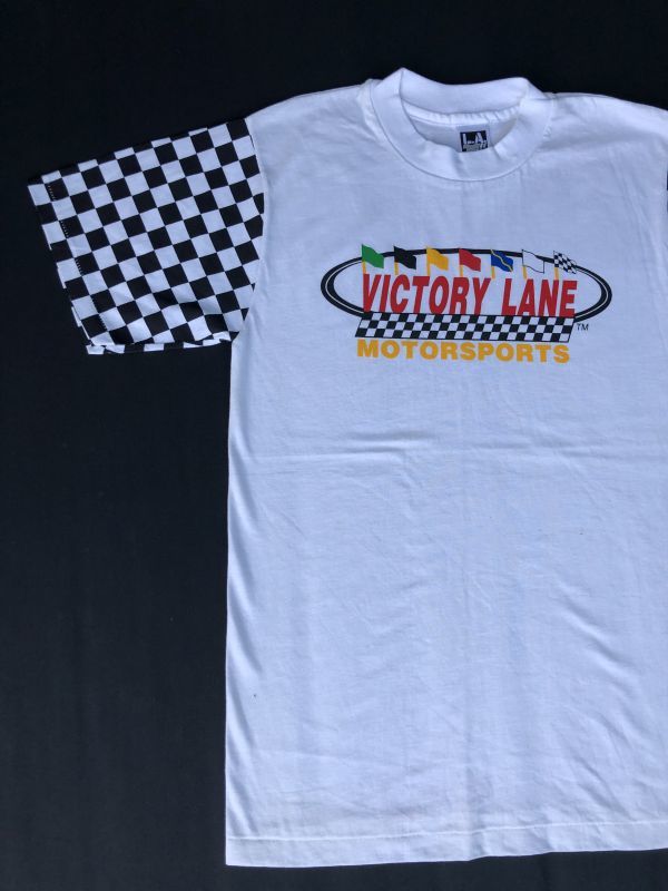 画像1: VICTORY LANE MOTORSPORTS OFFICIAL VTG T-SHIRT MADE IN USA WHITE M