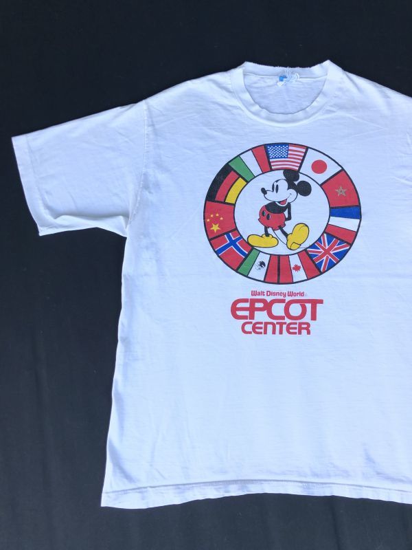 画像1: WALT DISNEY WORLD OFFICIAL EPCOT CENTER VTG T-SHIRT WHITE M