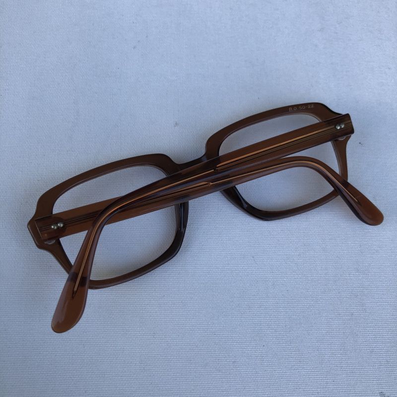 画像2: 70s ROMCO VTG EYEWEAR CLEAR BROWN 50〜22