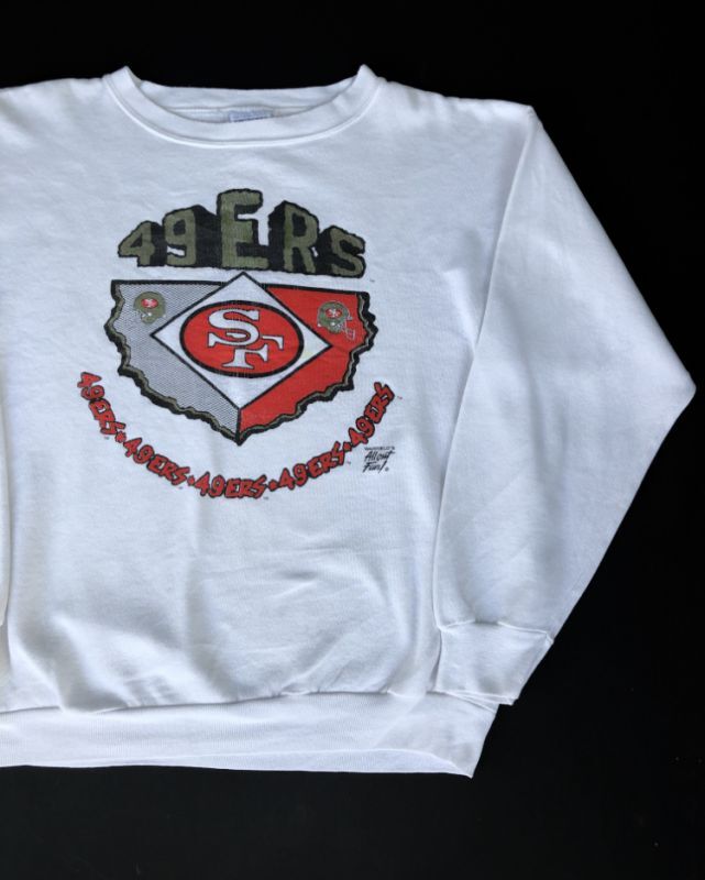 画像1: 90s SAN FRANCISCO 49ERS OFFICIAL VTG SWEAT SHIRT WHITE XL