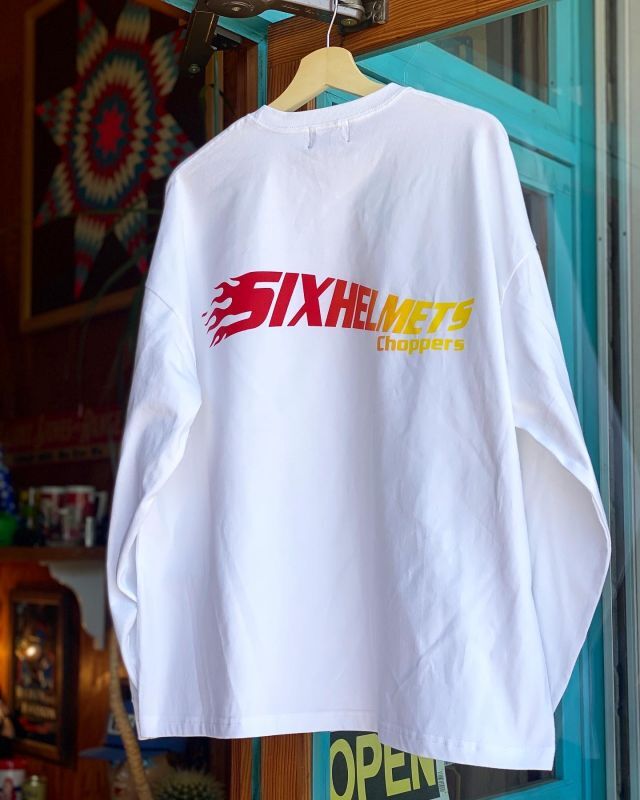 画像2: SIXHELMETS CHOPPERS L/S T-SHIRT WIDE WHITE×RED