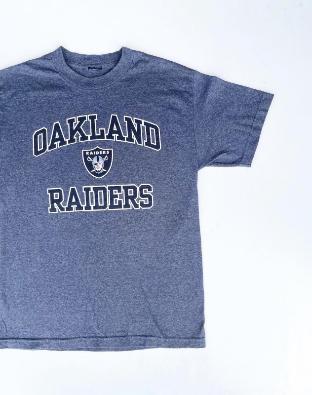 画像1: OAKLAND RAIDERS T-SHIRT CHARCOAL GRAY