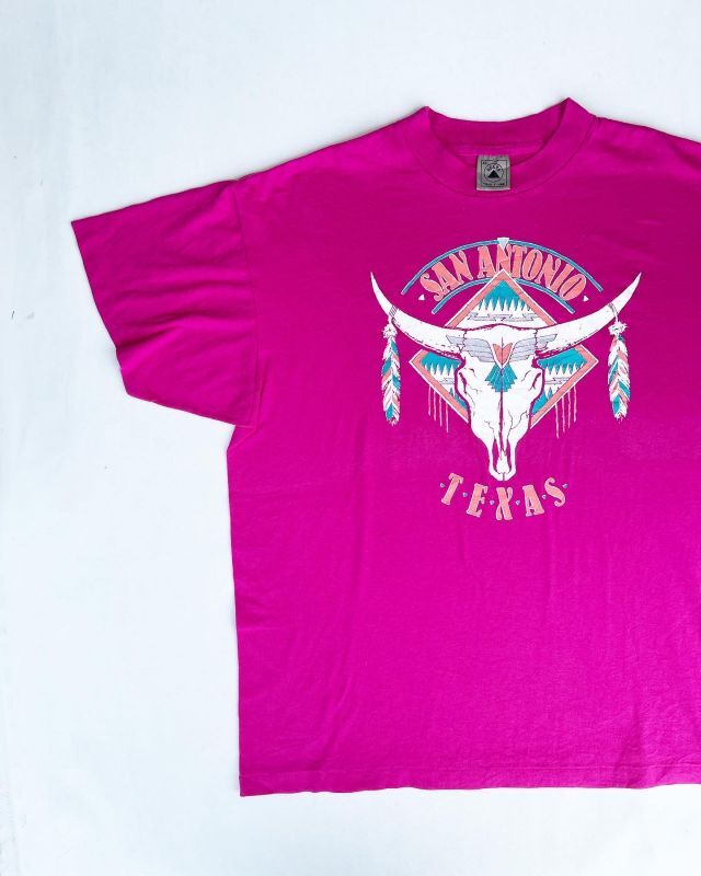 画像2: 90’s SAN ANTONIO TEXAS VTG T-SHIRT PINK XL