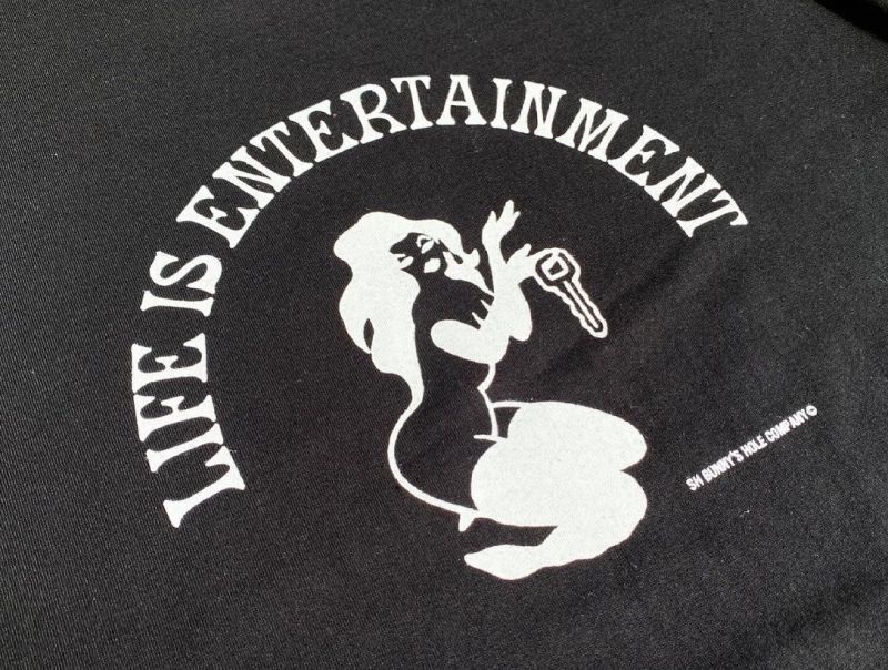 画像2: SIXHELMETS BUNNY’S HOLL COMPANY” LIFE IS ENTERTAINMENT” T-SHIRT BLACK