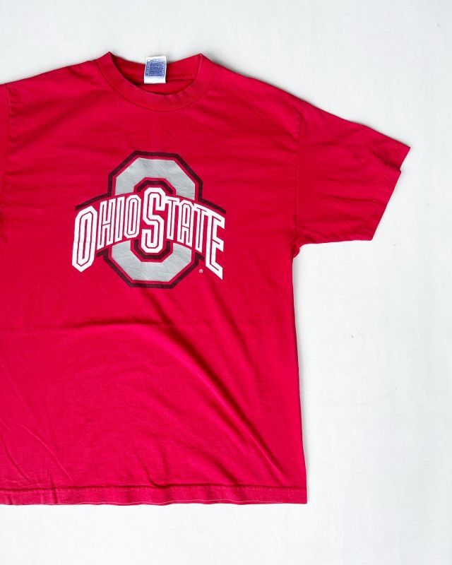 画像1: OHIO STATE VTG T-SHIRT RED M