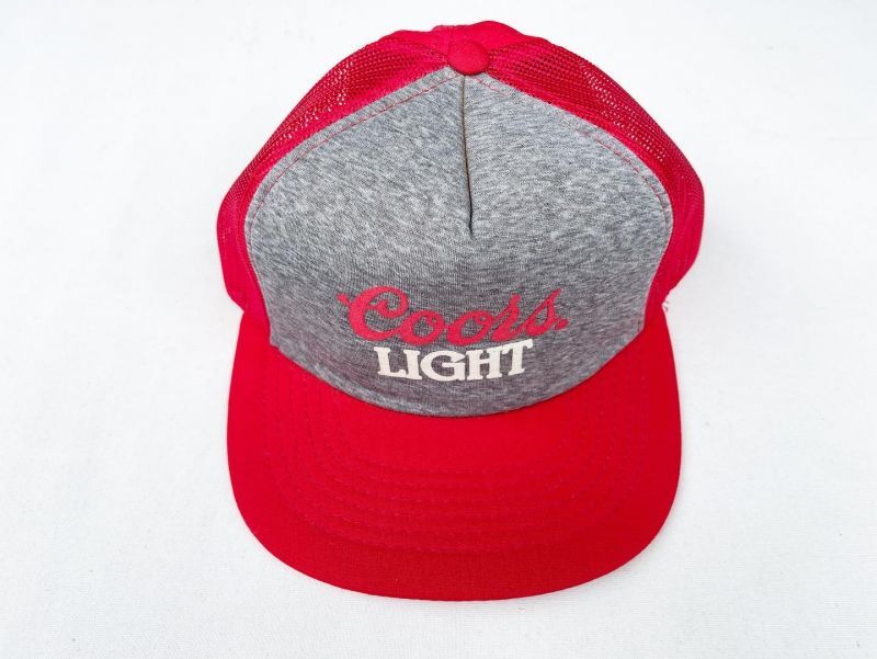 画像3: NOS 80s COORS BEER VTG MESH CAP RED×GRAY