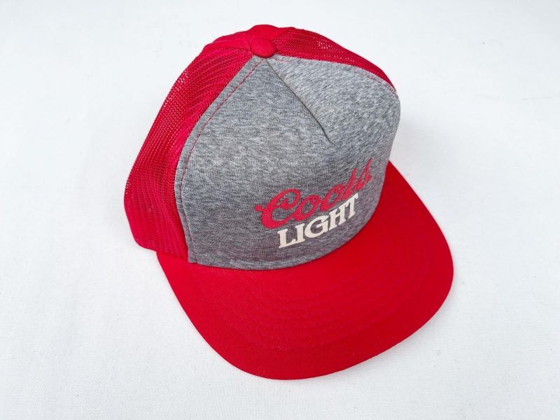 画像2: NOS 80s COORS BEER VTG MESH CAP RED×GRAY