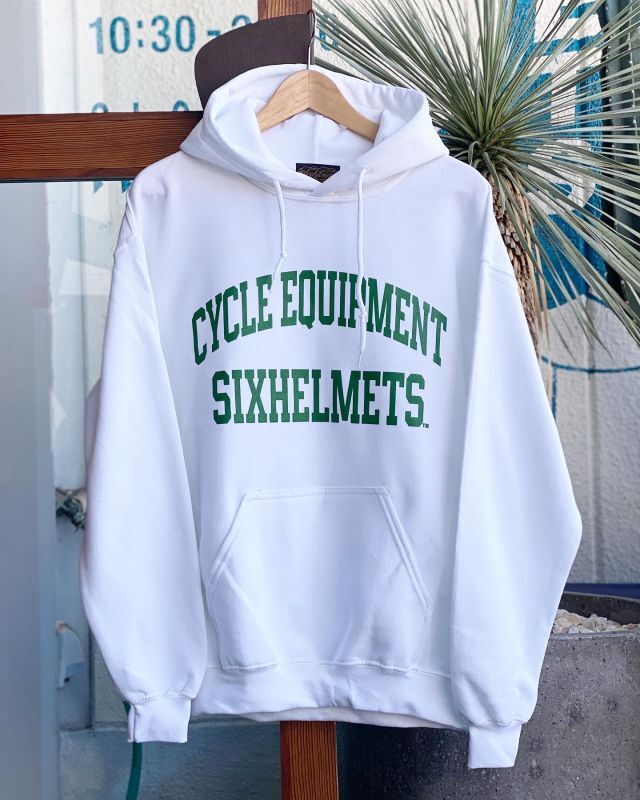 画像1: SIXHELMETS CYCLE EQUIPMENT HOODIE WHITE