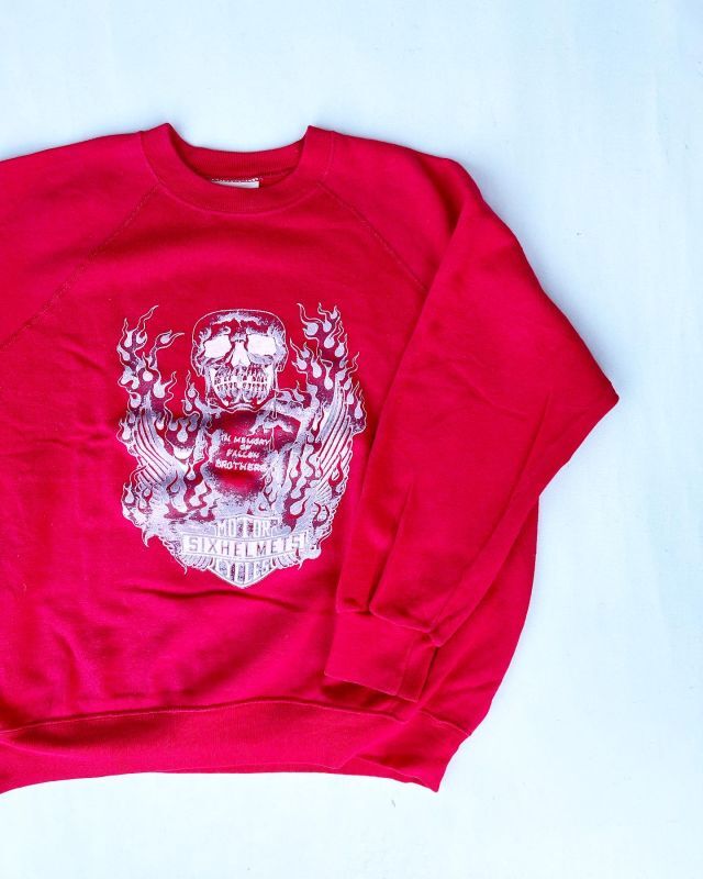 画像1: SIXHELMETS MC " IN MEMORY OF FALLEN BROTHERS" SWEATSHIRT RED (7)