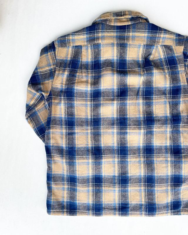 画像5: 70s PENDLETON VTG WOOL SHIRT BROWN×BLUE M