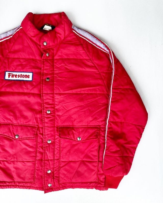 画像1: FIRESTONE SWINGSTER VTG RACING JACKET RED M