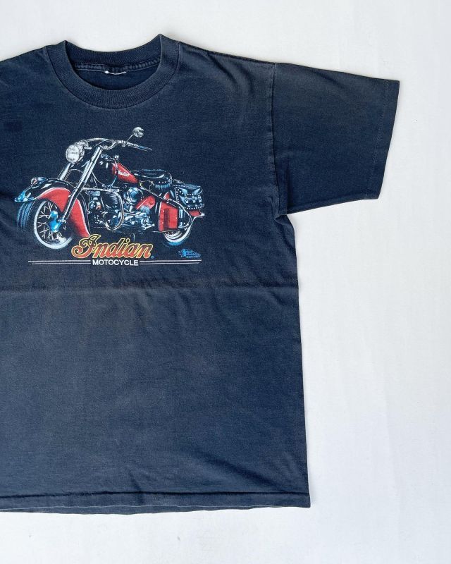 画像1: INDIAN MOTOCYCLE CHROME CITY VTG T-SHIRT BLACK 