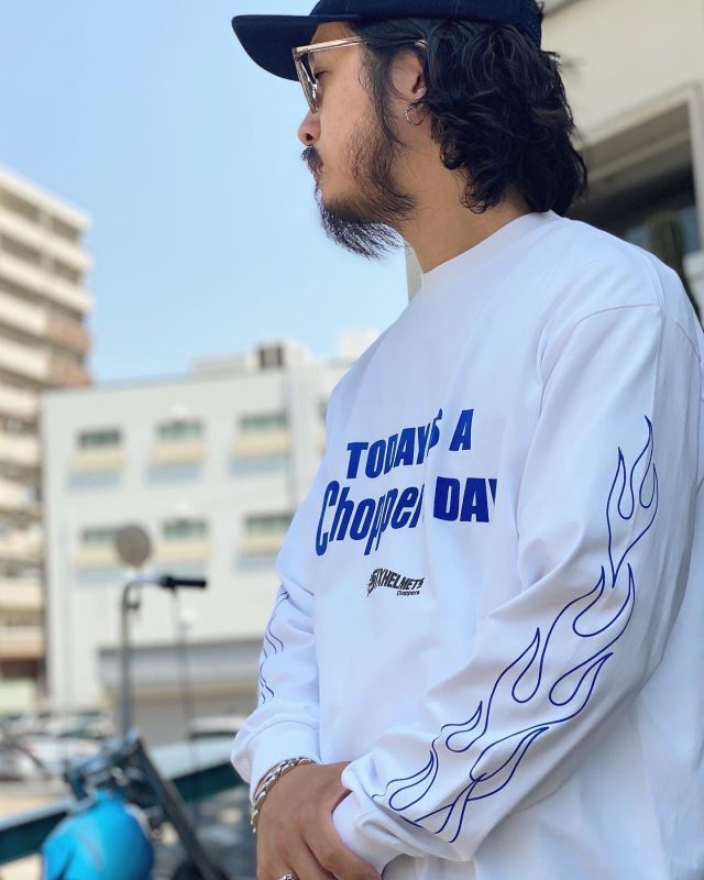 画像2: SIXHELMETS “TODAY IS A CHOPPERS DAY” L/S T-SHIRT WHITE