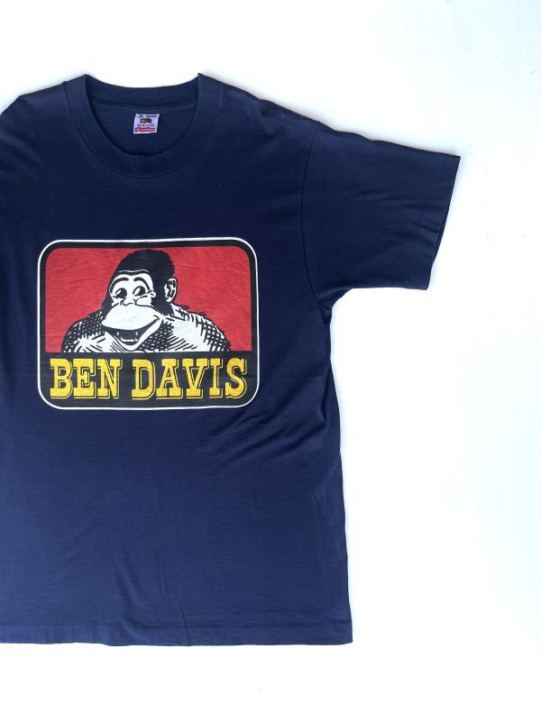 画像1: 80s BEN DAVIS VTG T-SHIRT NAVY M