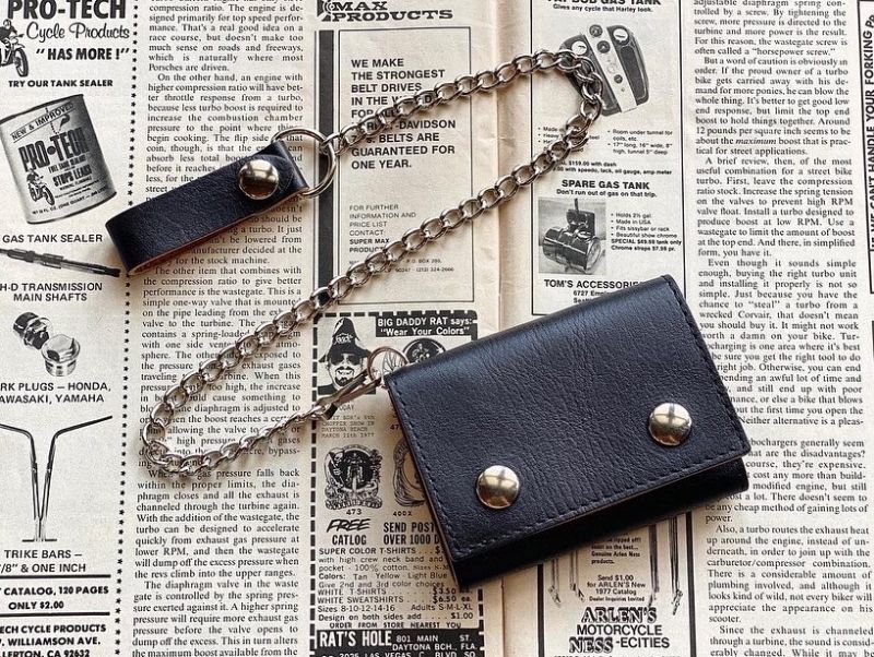 画像1: SIXHELMETS“FOR BIKERS ONLY”SHORT WALLET WITH CHAIN