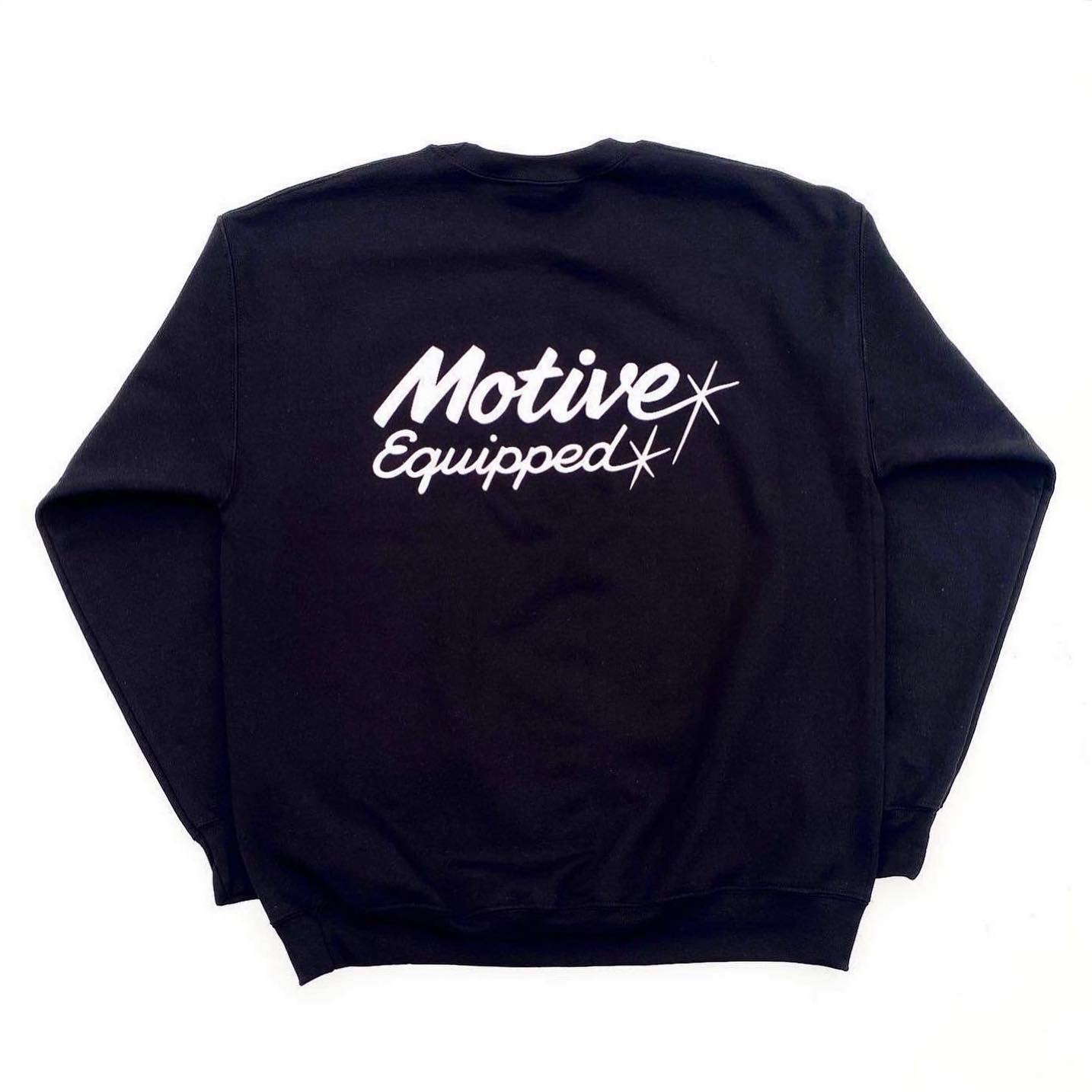 画像1: MOTIVE EQUIPPED CAP SWEATSHIRT BLACK×WHITE