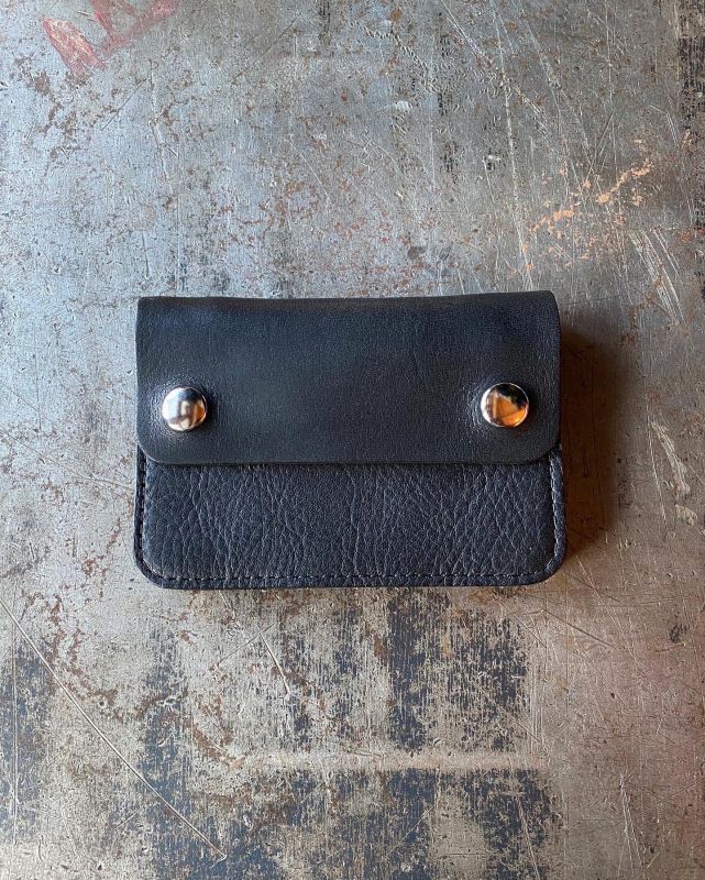 画像1: MOTIVE EQUIPPED TRUCKER WALLET BLACK（SILVER ZIPPER）