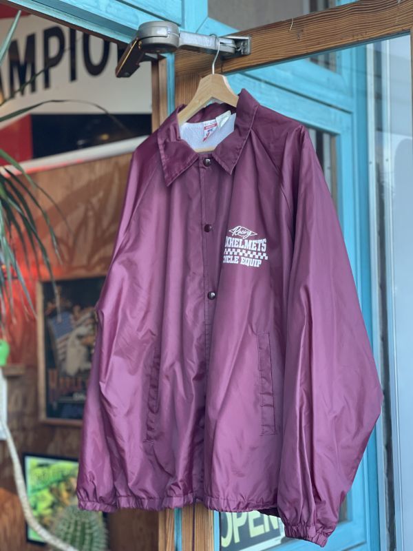 画像2: SIXHELMETS RACING CYCLE EQUIP VTG COACH JACKET WINE  RED XL