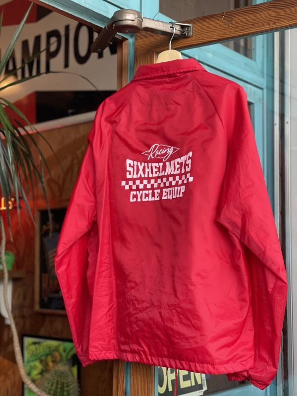 画像1: SIXHELMETS RACING CYCLE EQUIP VTG COACH JACKET RED XL