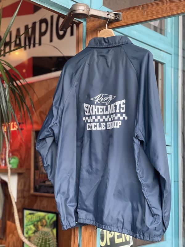 画像1: SIXHELMETS RACING CYCLE EQUIP VTG COACH JACKET NAVY L